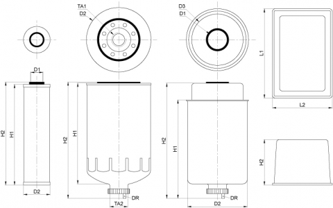 Filtru motorina John Deere 60/111-26 [2]