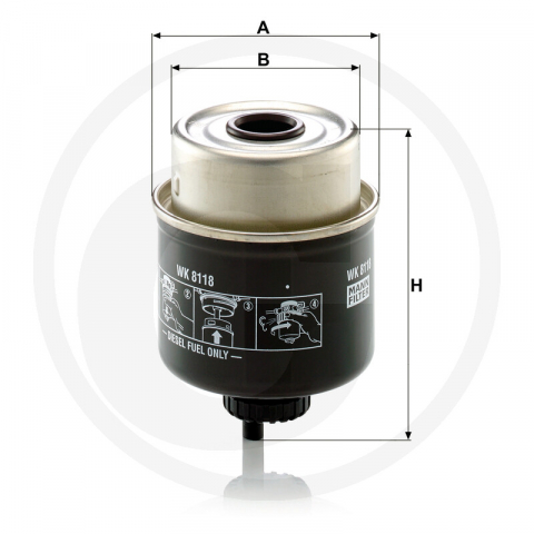 Filtru motorina John Deere 565WK8118 RE60021 WK 8118, 102174 [1]