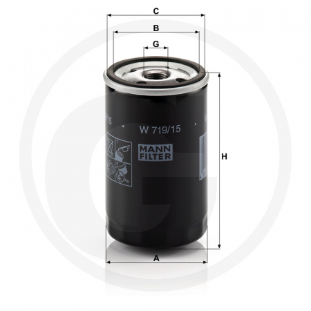 Filtru ulei motor 3/4-16 UNF 565W719.15 W719/15   [1]