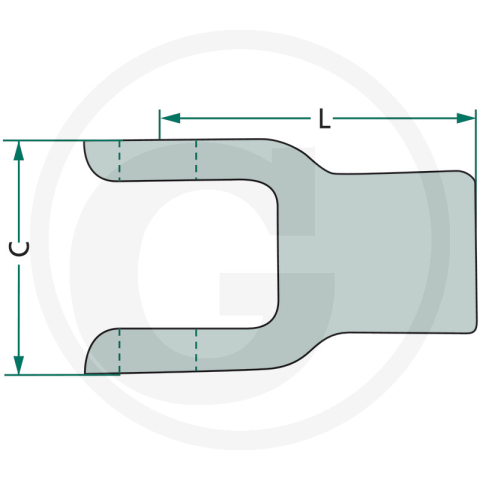Furca cardan  1 3/8" 6 dinti  34.9 x 106 mm 102-6806 Weasler [2]