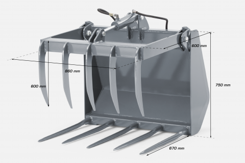 Furca tip crocodil mica KROKO - 860mm [1]