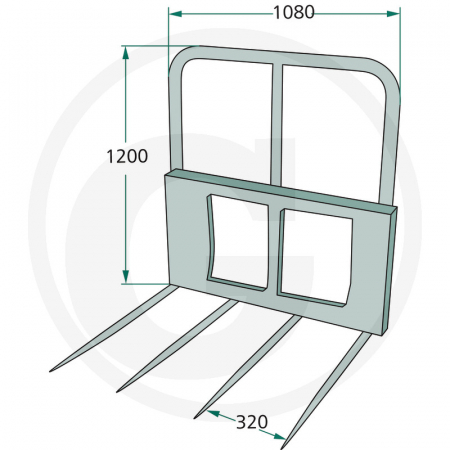 Furca transport baloti - 4 tepuse 77875502   [1]
