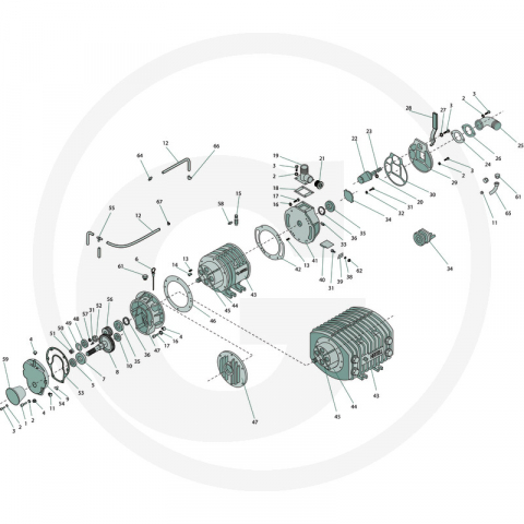 Garnitura pompa vidanja Hertell KD-6500/14000 12 40501KD140042 [1]