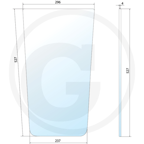 Diverse - Geam fata dreapta jos - Case-IH XL  Case-IH