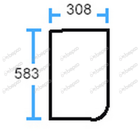 Tipuri de tractoare: 310, 310 4x4, 310X, 320, 320X, 325, 325X, 330, 330X, 335, 335X, 340, 340X, 345, 345X, 355, 355X, 65, 65X, 70, 70X, 75, 75X, 85, 85X, 95, 95X - Geam fata Renault 6005010160 28/4012-38  