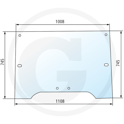 Tipuri de tractoare: 8060, 8070, 8080, 8090, 8100, 8110, 8120, 8130; Cabina: SK I cu 1 usa - Geam fata Steyer seria 80 1-34-171-145 Steyr