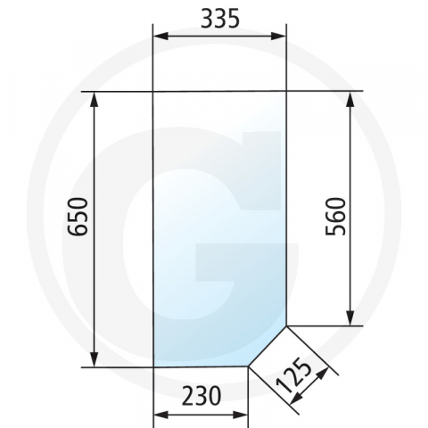 1. Piese & Accesorii Tractoare - Geam Fiat seria L60-L95 - dreapta jos 650886556