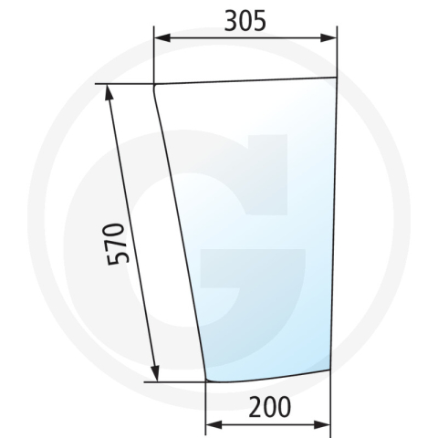 Diverse - Geam frontal Case-IH 144730A1 (jos-mic)  I144730A1, 144730A1 Case-IH|New Holland