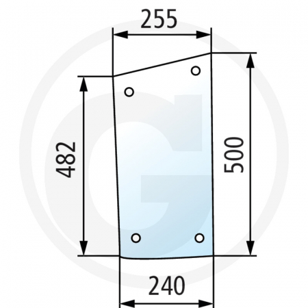 Tipuri de tractoare: 274, 284, 294, 377, 387, 397, 675, 690, 698, 699, 1004, 1007, 1014, 1024 - Geam gradat 650S01880M4 3301880M4  