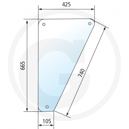 Tipuri de tractoare: DX 85, 90, 110, 120, 140, 160; Cabina: DX - Geam (partea inferioara) - dreapta si stanga 650883417 04314324  