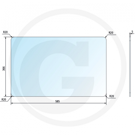 Tipuri de tractoare: 580, 680, 780, 880, 980, 1180, 1280, 1380, 1580, 70-90, 80-90, 90-90, 100-90, 115-90, 130-90, 140-90, 160-90, 180-90, 70-88, 80-88; Cabina: CS 2, 3, 4, 5, 6, 8, 9 - Geam cabina (netesit) 5113402 83952300  