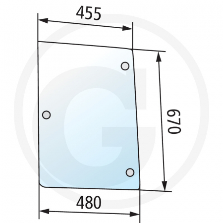 Tipuri de tractoare: serie 9000, serie 9000MT, serie 9100, serie CVT, serie M 9000 - Geam lateral 650S34671064 1-34-671-084 1-34-671-074 1-34-671-064  