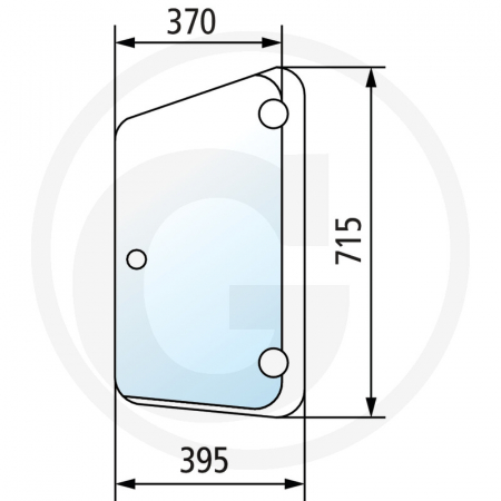 Tipuri de tractoare: Agroton K 90, 100, 110, 120, K 410 Com3, 420 Com3, 420 Profiline Com3, 430 Com3, 430 Profiline Com3, 610 Com 3, 610 Profiline Com3 - Geam lateral dreapta 65004065 0.012.1436.0  