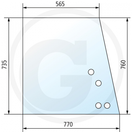 Tipuri de tractoare: Favorit 610, 611, 612, 614, 615 - Geam lateral 65006402 275500210260 281500351031  