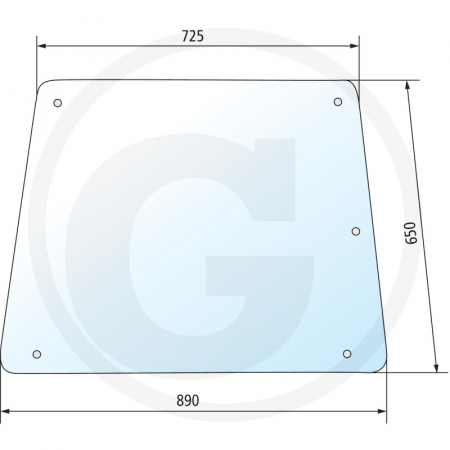 Tipuri de tractoare: DX 85, 90, 110, 120, 140, 160; Cabina: DX - Geam lateral 650883441 04314332  