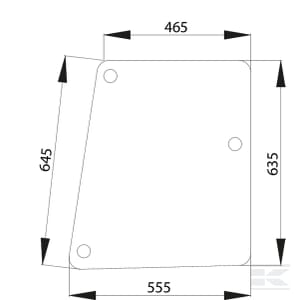 Tipuri de tractoare: 644, 743, 744, 745, 844, 946, 1046, 1246, 955, 1055, 1255; Cabina: Comfort 2000 - Geam lateral - Case-IH