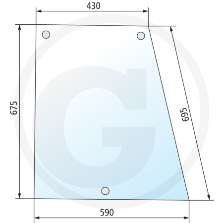 Tipuri de tractoare: 5120, 5130, 5140, 5150, 5220, 5230, 5240, 5250; Cabina: Maxxum / Maxxum Pro - Geam lateral Case IH - dreapta 650S30903 248719A1  