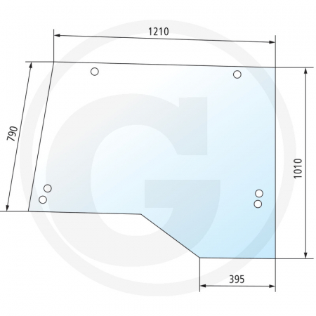 Tipuri de tractoare: 7210, 7220, 7230, 7240, 7250; Cabina: Magnum - Geam lateral Case IH - dreapta 1340199C2 650S40199C2  
