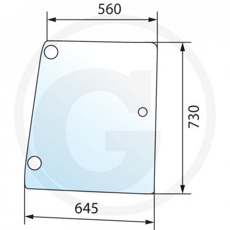 Tipuri de tractoare: JX 1070U, 1080U, 1090U, 1100U, JX 70U, 80U, 90U, 100U - Geam lateral - dreapta 650S82188 5182188  