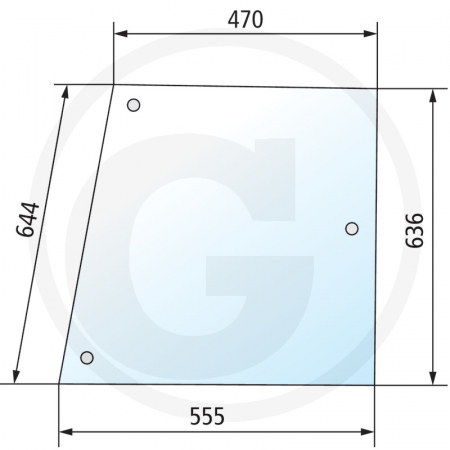 Tipuri de tractoare: 644, 743, 744, 745, 844, 946, 1046, 1246, 955, 1055, 1255; Cabina: Comfort 2000 - Geam lateral stanga 650881385 3223775R1  