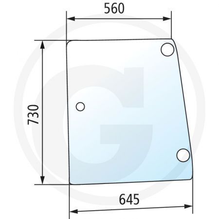 Tipuri de tractoare: JX 1070U, 1080U, 1090U, 1100U, JX 70U, 80U, 90U, 100U - Geam lateral - stanga 650S82189 5182189