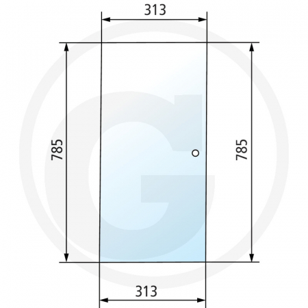 Tipuri de tractoare: 433, 533, 633, 733, 833, 933; Cabina: Standard - Geam mic usa Case IH 650885603 1284790C1  