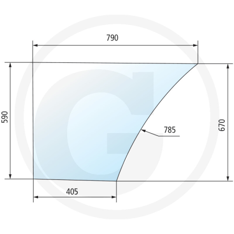 Diverse - Geam  New Holland (stanga-jos)  82002182 New Holland|Fiat|Ford