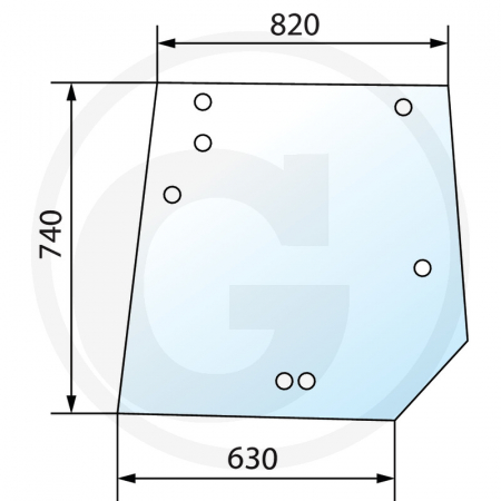 Tipuri de tractoare: 5410, 5420, 5425,  5430, 5435, 5440, 5445, 5450, 5455, 5460, 5465, 5470, 5475, 5480, 6445, 6455, 6460, 6465, 6470, 6475, 6480, 6485, 6490, 6495, 6497, 6499, 7465, 7475, 7480, 7485 - Geam spate 65015022 4272761M1  