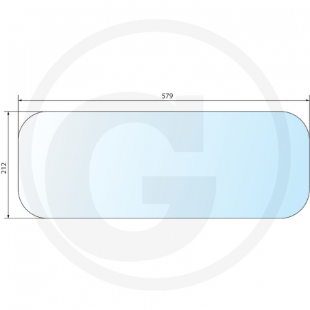 Tipuri de tractoare: 6120, 6130, 6140, 6150, 6160, 6170, 6180, 6190, 8110, 8120, 8130, 8140, 8150, 8160, 8170, 8180 - Geam spate 65015064 3714482M2 3714482M1  