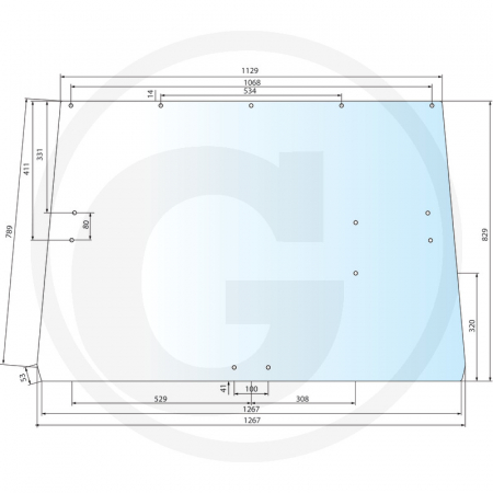 Tipuri de tractoare: 3040, 3140, 3640, 4040S, 2250, 2450, 2650, 2850, 3050, 3150, 3350, 3650, 4050, 4250, 4350, 4450, 4650, 4850, 4055, 4255, 4455, 4555, 4755, 4955; Cabina: SG 2 - Geam spate 650813840 L36606 R79656