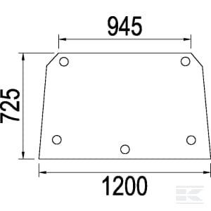 Tipuri de tractoare: 644, 743, 744, 745, 844, 946, 1046, 1246, 955, 1055, 1255; Cabina: Comfort 2000 - Geam spate - Case-IH