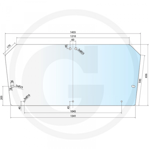 Tipuri de tractor: MX 100, 110, 120, 135, 150, 170, 80C, 90C, 100C, CX 50, 60, 70, 80, 90, 100 - Geam spate Case-IH seria CS,CXV