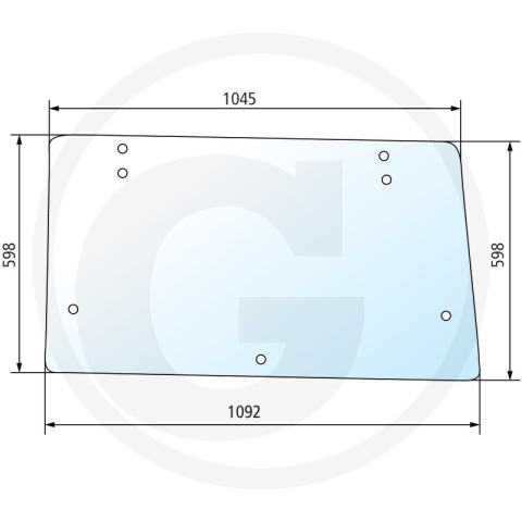 Tipuri de tractoare: 580, 680, 780, 880, 980, 1180, 1280, 1380, 1580, 70-90, 80-90, 90-90, 100-90, 115-90, 130-90, 140-90, 160-90, 180-90, 70-88, 80-88; Cabina: CS 2, 3, 4, 5, 6, 8, 9 - Geam spate Fiat L-1092 5108627  Fiat