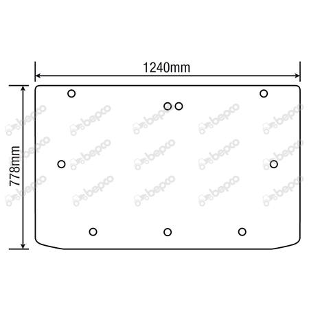 Tipuri de tractoare:  Serie H 356 → H 488, serie H Elite, serie H Prestige, Siac - 9231268020 Geam spate Hurlimann