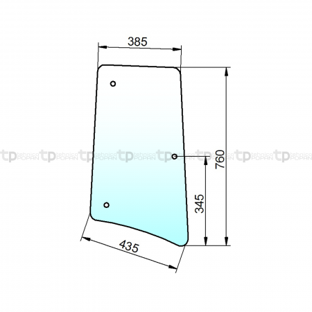 Tipuri de tractoare: 6100, 6200, 6300, 6400, 6500, 6506, 6600, 6800, 6900, SE 6100, 6200, 6300, 6400 - Geam lateral (dreapta) John Deere  650S78538 L78538  L78540 26/4047-52