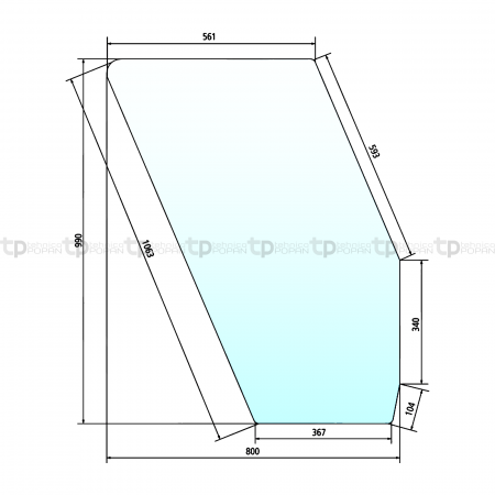 1. Piese & Accesorii Tractoare - Geam usa Fiat stanga (scurt) 5108669 5111214 23/4038-3 4059139135226  