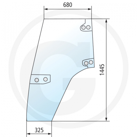 Tipuri de tractoare: serie 9000, serie 9000MT, serie 9100, serie CVT, serie M 9000 - Geam usa 650S34621080 1-34-621-090 1-34-621-080  