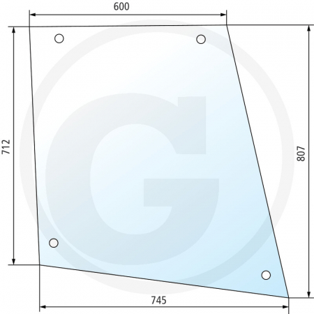 Tipuri de tractoare: 65-46DT, 55-66, 60-66, 70-66, 80-66DT, 466, 566, 666, 766; Cabina: Siac 24/25 - Geam superior usa laterala 650886110 9960959
