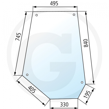 Tipuri de tractoare: 274, 284, 294, 377, 387, 397, 675, 690, 698, 699, 1004, 1007, 1014, 1024 - Geam usa 650S01845M4 3301845M4  