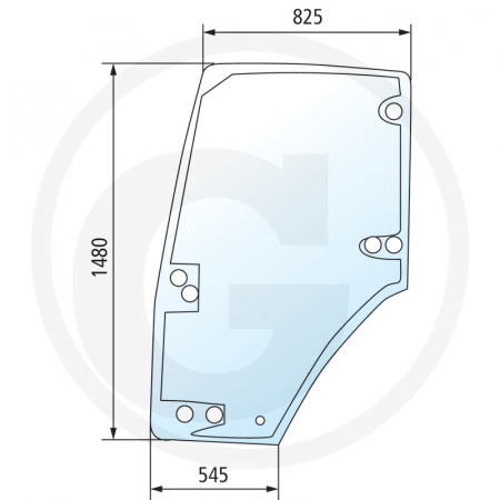 Tipuri de tractoare: MX 180, 200, 210, 220, 230, 240, 255, 270, 285 - Geam usa 50S2669A6 344730A2  