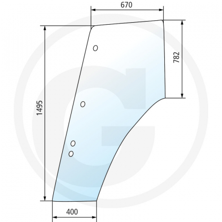 Tipuri de tractoare: G 170, 190, 210, 240 - Geam usa 650S871241 81871241  