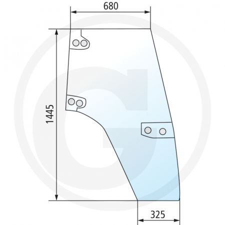 Tipuri de tractoare: serie 9000, serie 9000MT, serie 9100, serie CVT, serie M 9000 - Geam usa 650S34621081 1-34-621-091 1-34-621-081  