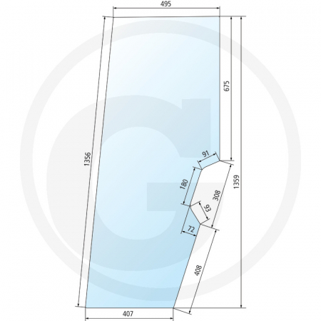 Tipuri de tractoare: Explorer, Antares 100; Cabina: Explorer 55, 60, 70, 75, 80, 90 - Geam usa 650884111 0.9231.212.0  