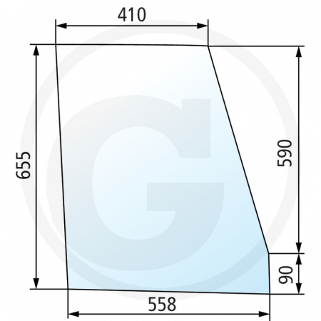 Tipuri de tractoare: 8060, 8070, 8080, 8090, 8100, 8110, 8120, 8130; Cabina: SK I cu 1 usa - Geam usa 650884235 1-34-171-085  