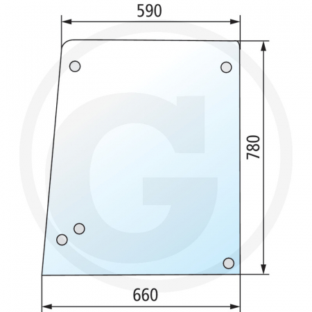 Tipuri de tractoare: 433, 533, 633, 733, 833, 933; Cabina: Standard - Geam usa Case IH 650S32427C1 1332427C1