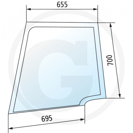 Tipuri de tractoare: JX 55, 60, 65, 70, 75, 80, 85, 90, 95 - Geam usa Case IH 5089550 650S89550  