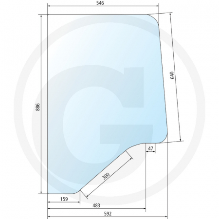 Tipuri: 743XL, 745XL, 844XL, 845 XL, 856XL, 956XL, 1056XL, 1255XL, 1455XL, 3230, 4210, 4220, 4230, 4240, 495XL, 585XL, 595XL, 685XL, 785 XL, 695XL, 795XL, 885XL, 895XL, 995XL; Cabina XL - Geam usa Case IH (7427) 3233051R2