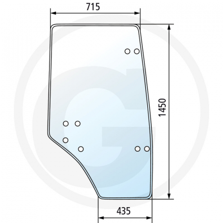 Tipuri de tractoare: Antares 110, 110 II, 130, 130 II, Laser 100, 110, 130, 150, 140, 160, ROW Crop 100.6, Silver 80, 85, 90, 95, 100.4, 100.6, 110, 115, 130, 160, 180, Titan 145, 150, 160, 165, 190 - Geam usa - dreapta 65004106 0.007.7336.0/10  