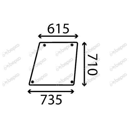 Tipuri de tractoare: 65-46DT, 55-66, 60-66, 70-66, 80-66DT, 466, 566, 666, 766; Cabina: Siac 24/25 - 9960935 Geam usa dreapta sus Fiat