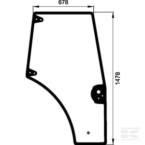 Tipuri de tractoare: JX 55, 60, 65, 70, 75, 80, 85, 90, 95 - Geam usa New Holland 87620223 - dreapta